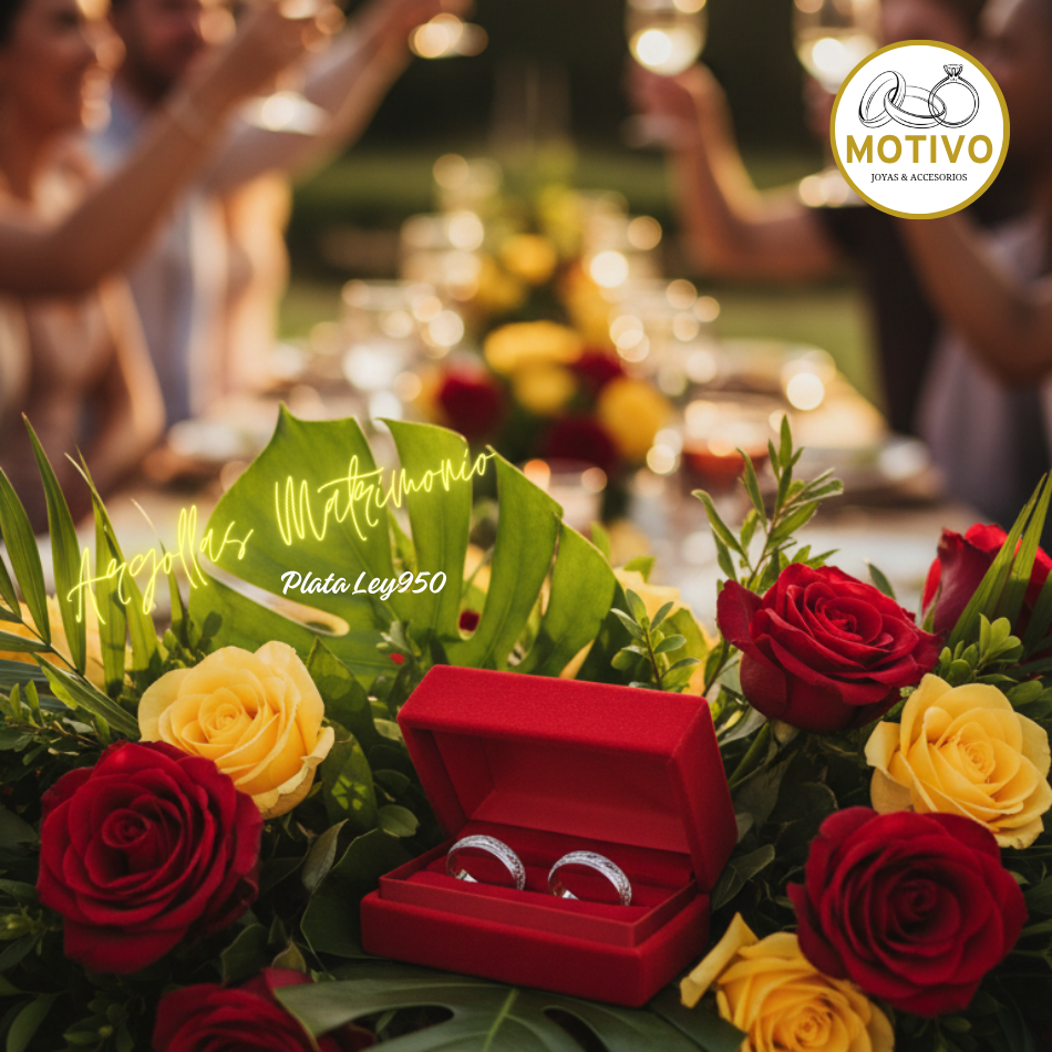 Argollas Matrimonio en Plata ley950 diseño Palma 🌴