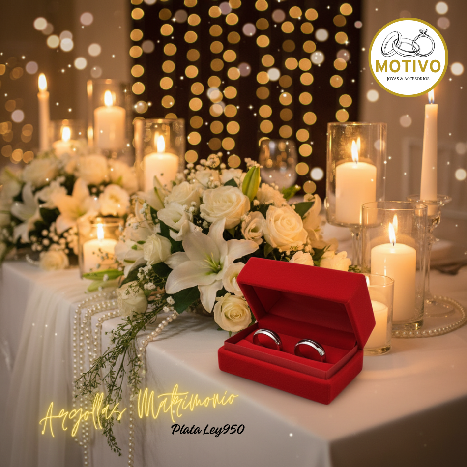 Argollas Matrimonio en Plata ley950 diseño Clasico con linea onda ☯