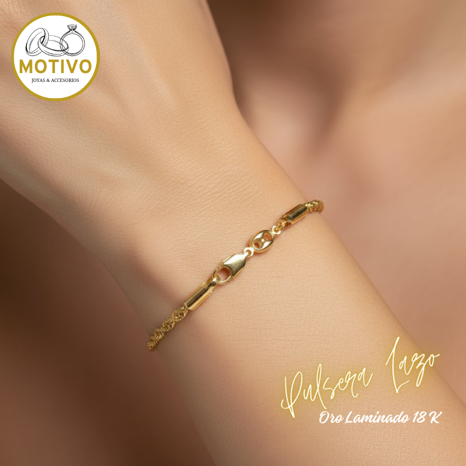 Pulsera Lazo Unisex oro Laminado 18 K
