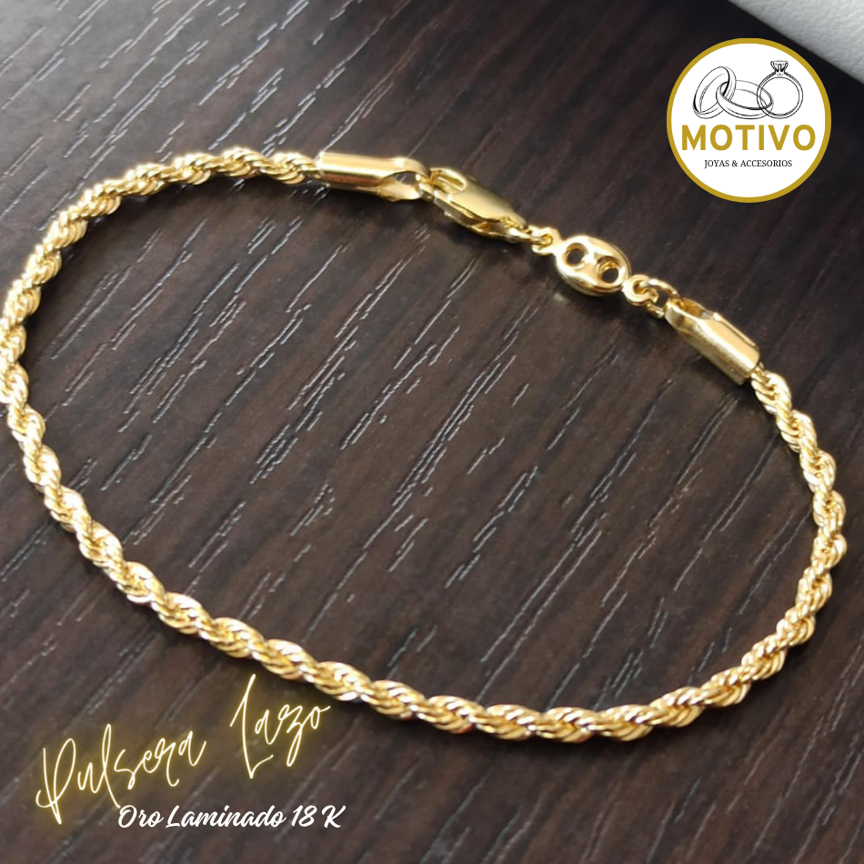 Pulsera Lazo Unisex oro Laminado 18 K
