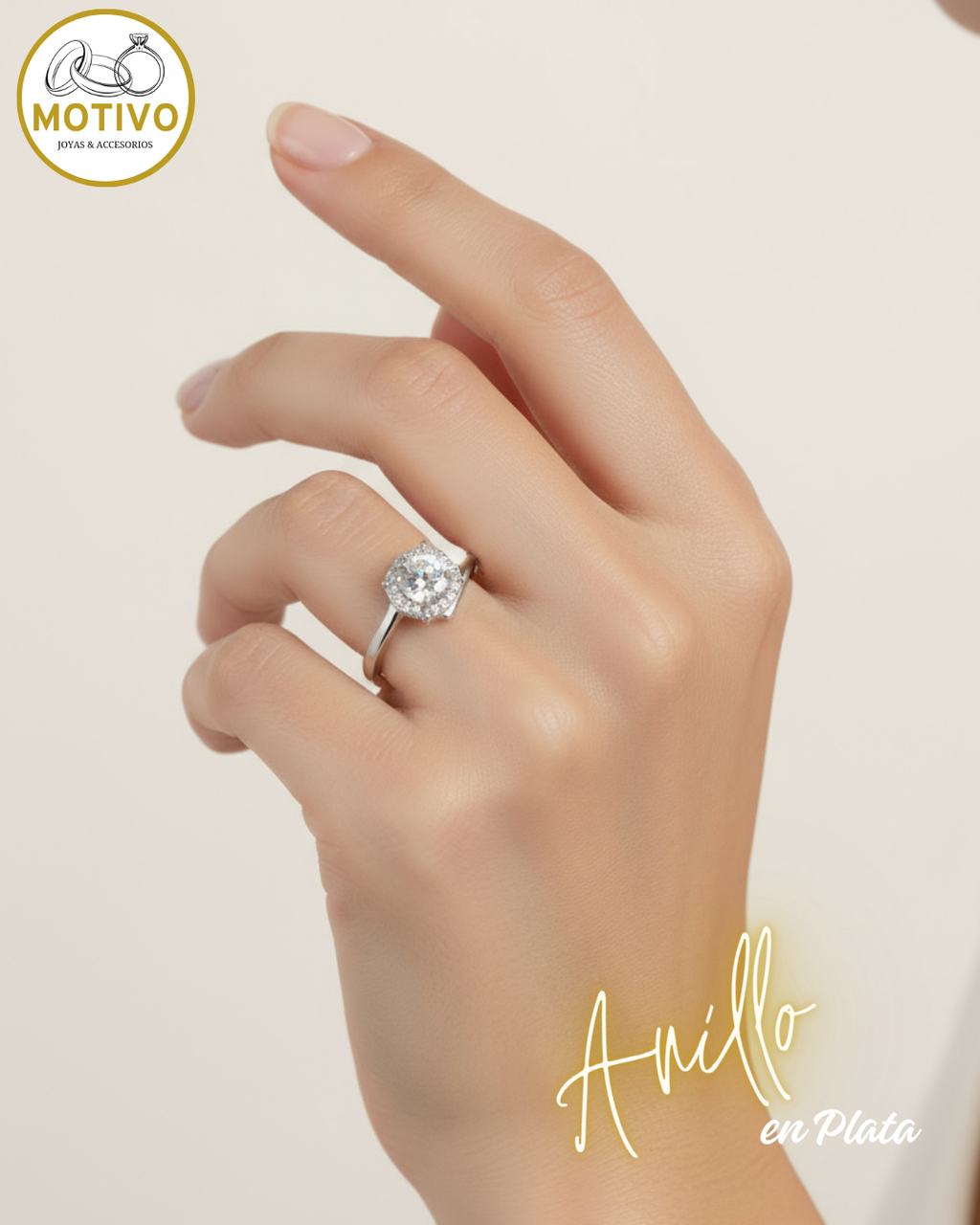 Anillo para compromiso en plata 925 con estuche en forma de rosa🌹 Ref A1