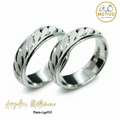 Argollas Matrimonio en Plata ley950 diseño olas 🌊