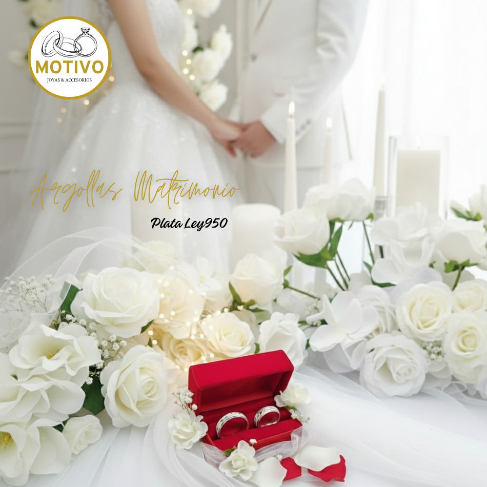 Argollas Matrimonio en Plata ley950 diseño espigas 🌾