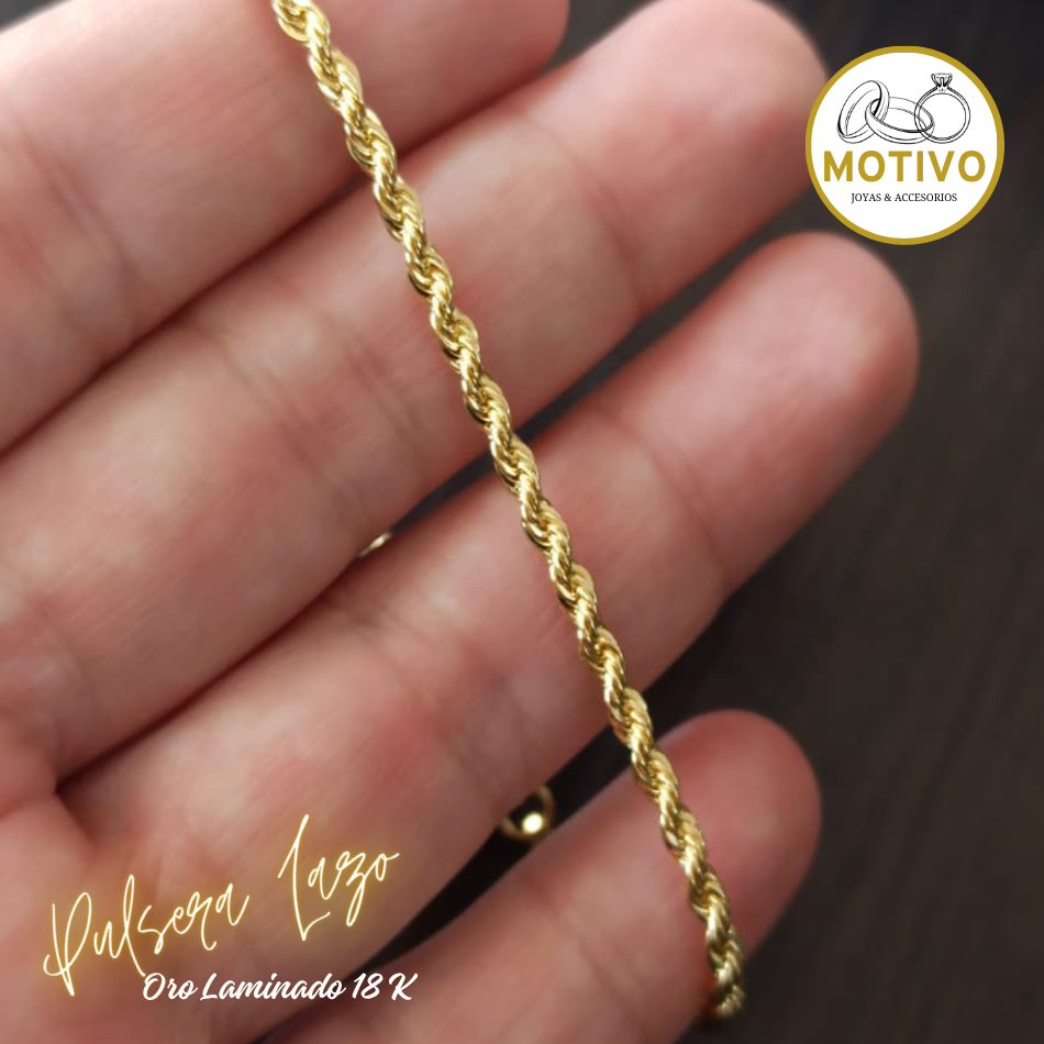 Pulsera Lazo Unisex oro Laminado 18 K