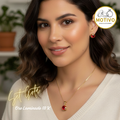 SET AURA Cadena Dije y Aretes oro laminado 18 k